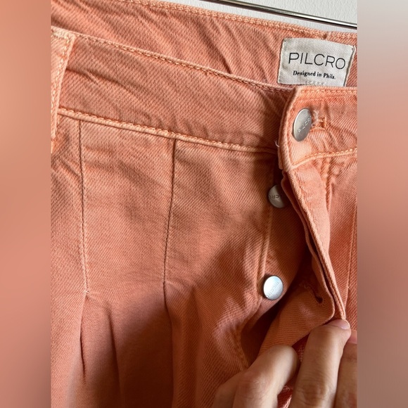 NWT Anthropologie PILCRO Pink/Rose Cotton-Lyocell Pleated Micro Denim Skirt 12 - Picture 7 of 16